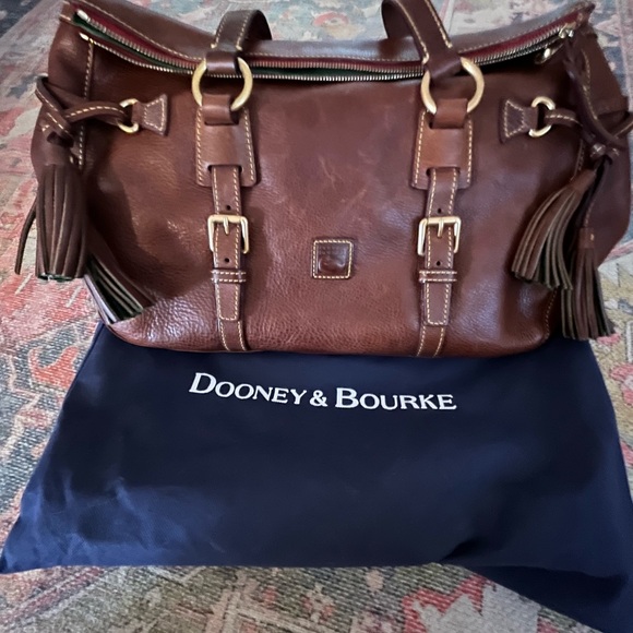 Dooney & Bourke Brown Leather Tote - Picture 3 of 4